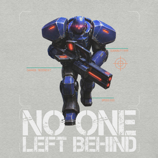 Athletic heather tee with Marine graphic, front view, alternate angle
